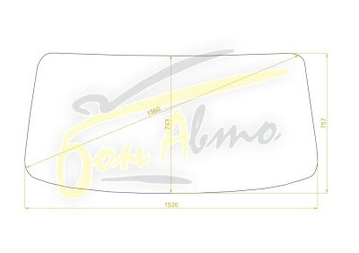 Стекло лобовое TOYOTA TOYOACE 2000- (U-Y/200-400-1530*757*1560) 
Бренд: ZDG