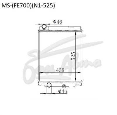 Радиатор MITSUBISHI CANTER 2002- (FE700,FE800)(N1-525) (4M,4D) 
Бренд: TONGSHI AL42MT