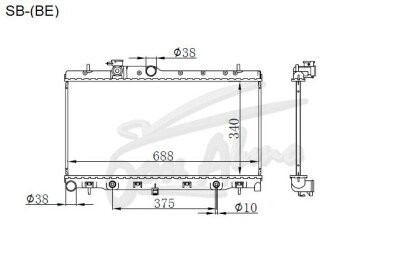 Радиатор SUBARU IMPREZA 2000-2007 (GG,GD) (EJ15,EJ20) 
Бренд: TONGSHI AL26AT