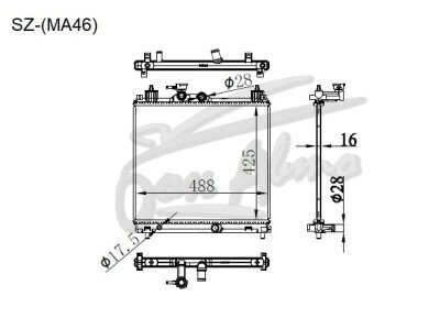 Радиатор SUZUKI SOLIO 2015-2020 (MA46S)(robot) (K12C) 
Бренд: TONGSHI PL16MT
