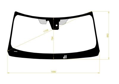 Стекло лобовое INFINITI QX80 2010-2024 (Z62-LHD) обогрев щеток, место под 1 камеру, место под датчик дождя, 
Бренд: BENSON