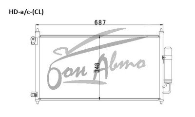Радиатор кондиционера HONDA ACCORD 2002-2008 (CL7) 
Бренд: TONGSHI AL16