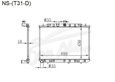 Радиатор NISSAN X-TRAIL 2007-2014 (T31)(dies) (M9R) 
Бренд: TONGSHI PL16MT