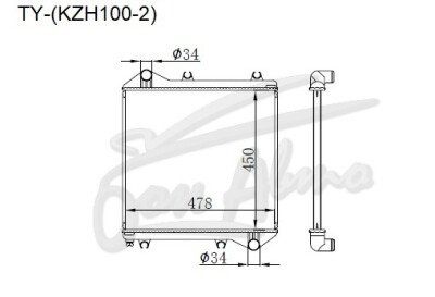 Радиатор TOYOTA REGIUSACE 1989-2004 (KZH100)(вспомогательный) (1KZ,2L-T) 
Бренд: TONGSHI PL26MT
