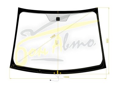 Стекло лобовое TOYOTA VITZ 2005-2010 (SCP90-RHD) обогрев щеток молдинг, фурнитура, 
Бренд: BENSON