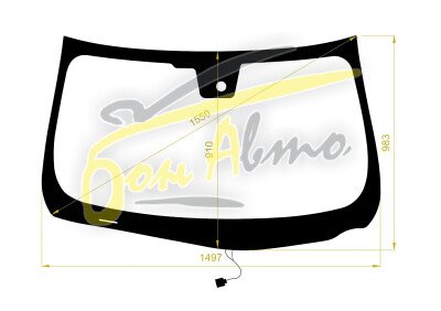 Стекло лобовое INFINITI M 2009- (Y51-LHD) обогрев щеток, место под 1 камеру, место под датчик дождя, 
Бренд: BENSON с синей полосой