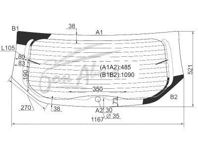 Стекло заднее с обогревом RENAULT DUSTER 2010-2020 (HSM) 1 отверстие 
Бренд: BENSON