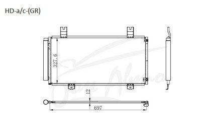 Радиатор кондиционера HONDA CITY 2019- (GN2) (L15Z) 
Бренд: TONGSHI AL16