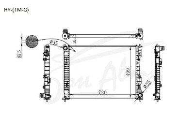 Радиатор KIA CARNIVAL 2020- (KA4)(gas) (G6DT) 
Бренд: TONGSHI PL16MT