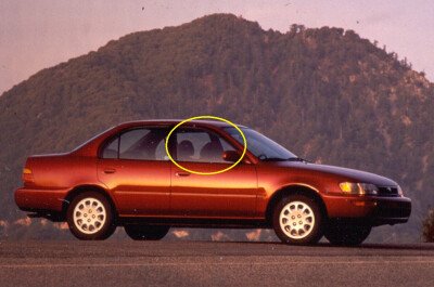 Стекло боковое TOYOTA COROLLA 1991-1995 E100-4d/5d FD/RH фурнитура, 
Бренд: BENSON