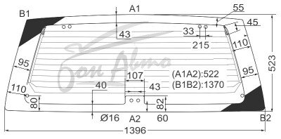 Стекло заднее с обогревом NISSAN TERRANO 1986-1995 (D21) 8 отверстий 
Бренд: ZDG