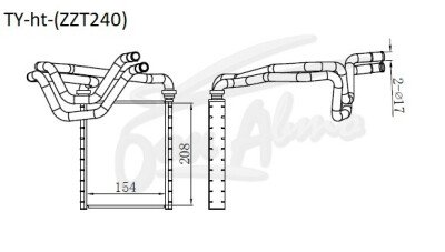 Радиатор отопителя TOYOTA OPA 2000-2005 (ACT,ZCT15) 
Бренд: TONGSHI AL26