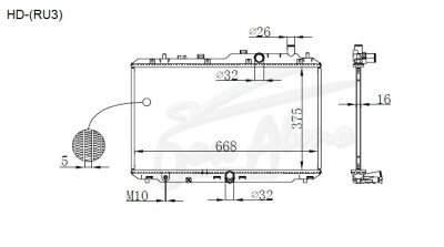 Радиатор HONDA VEZEL 2013- (RU3-4)(гибрид) (LEB) 
Бренд: TONGSHI PL16MT