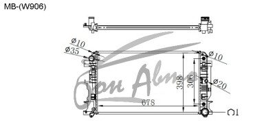 Радиатор MERCEDES SPRINTER 2013- () () 
Бренд: TONGSHI PL26AT