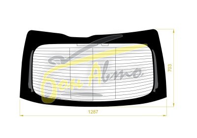 Стекло заднее с обогревом LEXUS RX 2022- (AL30) фурнитура, 
Бренд: BENSON Тонированное