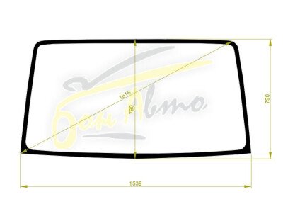 Стекло лобовое FAW CA1041 2006- (NMR-hi-cab-1539*790*1616) 
Бренд: BSG с синей полосой