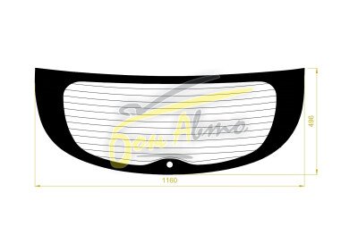 Стекло заднее с обогревом KIA PRIDE 2011-2016 (UB-5d h/b) 1 отверстие 
Бренд: BENSON