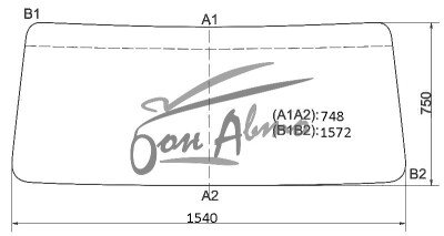 Стекло лобовое HYUNDAI MIGHTY 1999- (HD65/HD72/HD75) 1540*750 
Бренд: ZDG с синей полосой