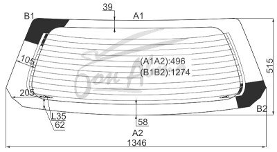 Стекло заднее с обогревом NISSAN WINGROAD 1999-2006 (Y11) 
Бренд: BENSON