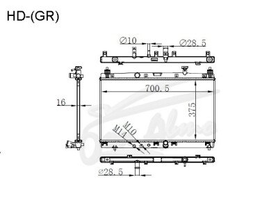 Радиатор HONDA VEZEL 2021- (RV3,RV4) (L15Z) 
Бренд: TONGSHI PL16MT