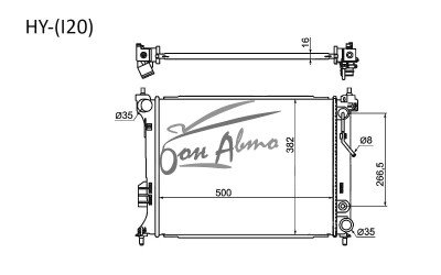Радиатор KIA VENGA 2011- (YN) (D4FC,G4FC) 
Бренд: TONGSHI PL16AT