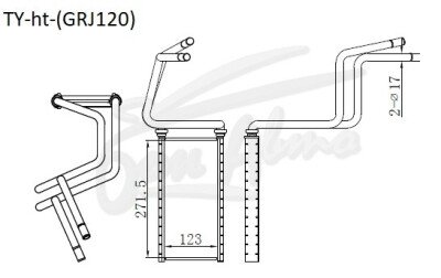 Радиатор отопителя TOYOTA 4RUNNER 2002-2009 (GRN210) 
Бренд: TONGSHI AL26