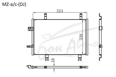 Радиатор кондиционера MAZDA CX-3 2014- (DK)(dies) 
Бренд: TONGSHI AL16