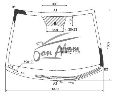 Стекло лобовое HYUNDAI ACCENT 2010-2017 (RB-LHD-4d sed) обогрев щеток 
Бренд: BENSON