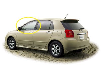 Стекло боковое TOYOTA COROLLA ALLEX 2000-2006 (NZE120) FD/LH фурнитура, 
Бренд: BENSON