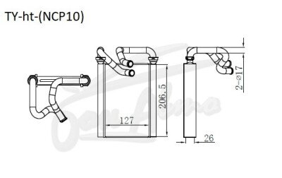 Радиатор отопителя TOYOTA ECHO 1999-2006 (NCP11) 
Бренд: TONGSHI AL26
