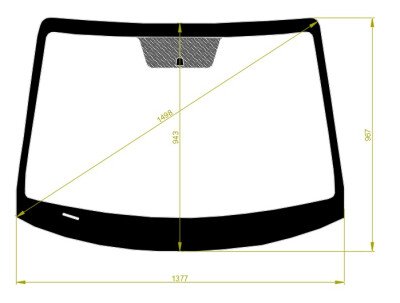 Стекло лобовое HYUNDAI SOLARIS 2017- (HCR-LHD-4d sed) 
Бренд: BENSON с синей полосой