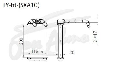 Радиатор отопителя TOYOTA TERCEL 1994-1999 (EL51) 
Бренд: TONGSHI AL26