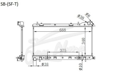 Радиатор SUBARU FORESTER 1996-2002 (SF5-9) (EJ20-T) 
Бренд: TONGSHI PL26AT