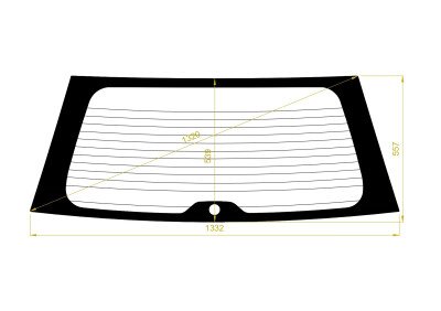 Стекло заднее с обогревом LEXUS GX 2002-2009 (GRJ120) 1 отверстие 
Бренд: ZDG