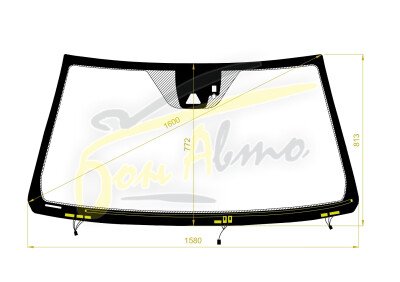 Стекло лобовое TOYOTA LAND CRUISER 2007-2021 (J200-LHD-2015) обогрев щеток, место под 1 камеру, место под датчик дождя, 
Бренд: BSG с зеленой полосой