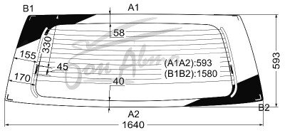 Стекло заднее с обогревом TOYOTA HIACE REGIUS 1997-2002 (CH40) 
Бренд: FYG