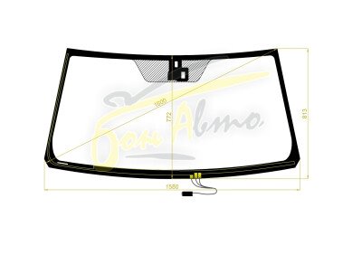 Стекло лобовое TOYOTA LAND CRUISER 2007-2021 (J200-LHD) обогрев щеток, место под датчик дождя, 
Бренд: КМК с синей полосой