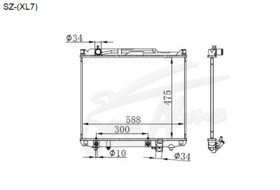 Радиатор SUZUKI XL-7 1998-2006 (TD52)(dies) (DW10) 
Бренд: TONGSHI PL16AT