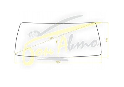 Стекло лобовое MAZDA TITAN 1980-1989 (WE-1812*630*1808) 
Бренд: BSG с серой полосой