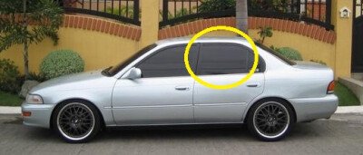 Стекло боковое TOYOTA SPRINTER 1991-1995 (#E10#) 4d sed RD/LH 
Бренд: BSG