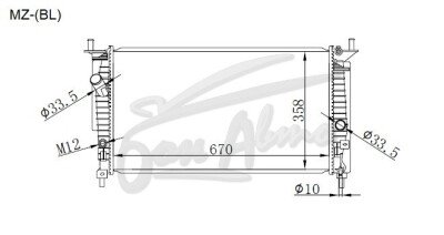 Радиатор MAZDA 3 2008-2013 (BL)(5d h/b) (ZY,LF,L3) 
Бренд: TONGSHI PL16AT