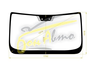 Стекло лобовое PEUGEOT BOXER 2006- (LHD) место под датчик дождя молдинг, 
Бренд: FYG с синей полосой