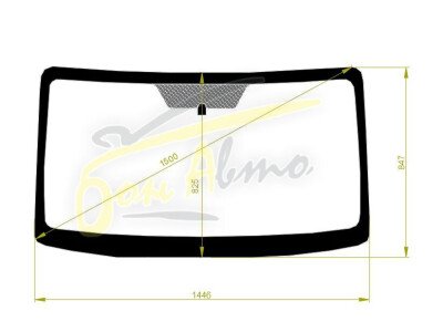 Стекло лобовое ISUZU MU-X 2012-2020 (RF) молдинг, 
Бренд: BENSON с синей полосой