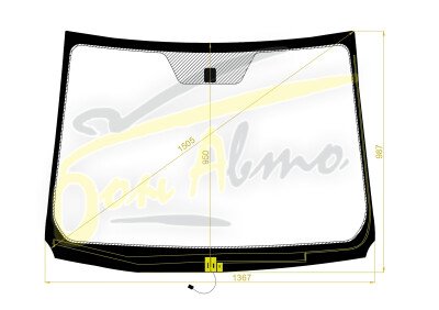 Стекло лобовое TOYOTA WISH 2009-2017 (ZGE20-RHD) обогрев щеток 
Бренд: КМК с синей полосой