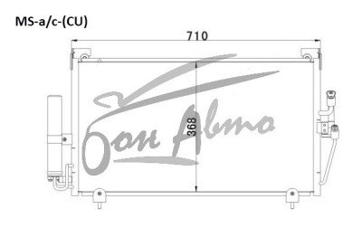 Радиатор кондиционера MITSUBISHI OUTLANDER 2003-2006 (CU2-5W) 
Бренд: TONGSHI AL16