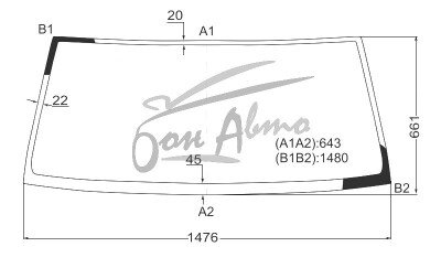 Стекло лобовое MITSUBISHI PAJERO 1991-1999 (V46) 
Бренд: BSG