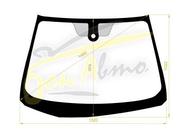 Стекло лобовое NISSAN NOTE 2012-2020 (E12-RHD) место под датчик дождя 
Бренд: BENSON с синей полосой