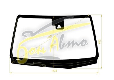 Стекло лобовое TOYOTA FORTUNER 2015- (AN160-RHD) обогрев щеток, место под 1 камеру, молдинг, антенна, фурнитура, 
Бренд: BENSON с зеленой полосой