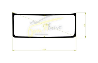 Стекло лобовое DAEWOO PRIMA ULTRA 2010- (2322*825*) 
Бренд: КМК с синей полосой