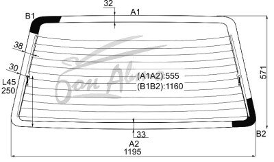 Стекло заднее с обогревом TOYOTA SPRINTER 1991-2000 (AE100-5d wag) 
Бренд: BSG